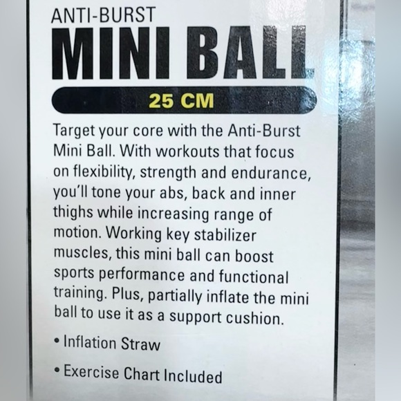 NEW NIB Golds Gym 25 cm exercise ball - Picture 7 of 9